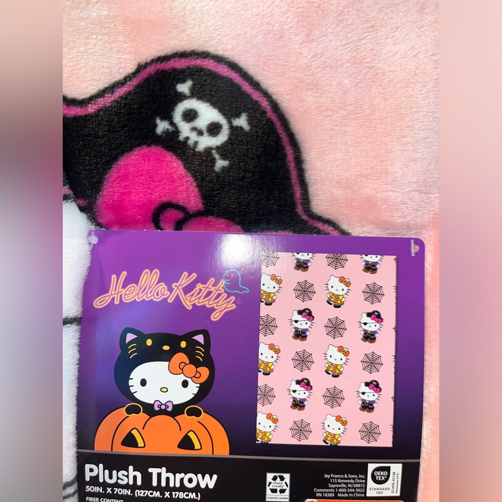 Hello Kitty pink Halloween blanket